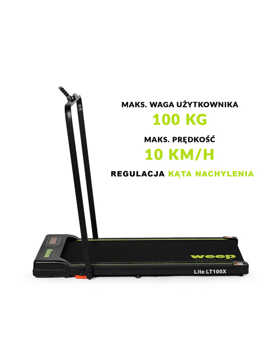 BIEŻNIA ELEKTRYCZNA SKŁADANA POD ŁÓŻKO WEEP REGULOWANY KĄT NACHYL. 10km/h
