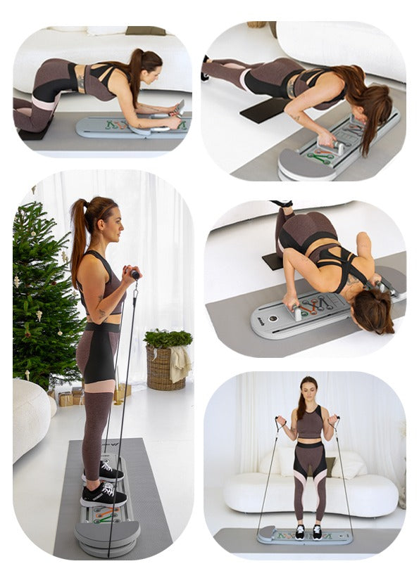 WIELOFUNKCYJNA DESKA DO PILATESU ĆWICZEŃ REFORMER WEEP ZESTAW TRENINGOWY